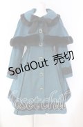 axes femme kawaii / ケープ付きバッスルコート M グリーン O-25-08-26-001-AX-CO-YM-OS