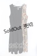 axes femme / パッチワークノースリワンピ M クロｘブラウン O-25-08-26-039-AX-OP-YM-OS