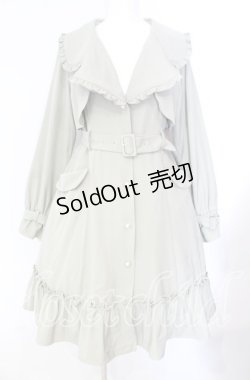 画像1: Amavel / Blumenblattフリルトレンチコート M グリーン O-25-08-26-004-CA-CO-YM-ZT270