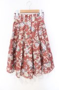 axes femme / タック入りミディスカート M オレンジ O-25-08-26-043-AX-SK-YM-OS