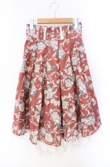 axes femme / タック入りミディスカート M オレンジ O-25-08-26-043-AX-SK-YM-ZT259