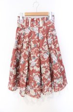 画像1: axes femme / タック入りミディスカート M オレンジ O-25-08-26-043-AX-SK-YM-ZT259 (1)