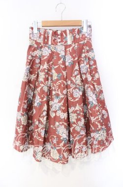 画像1: axes femme / タック入りミディスカート M オレンジ O-25-08-26-043-AX-SK-YM-OS