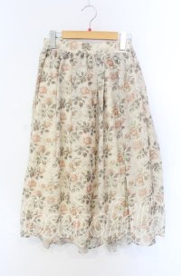 axes femme / バッスル風デザインスカート M ベージュ O-25-08-26-046-AX-SK-YM-ZT071