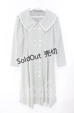 画像1: an another angelus / 配色パイピングドット柄ワンピースコート F グリーン O-25-08-26-005-CA-OP-YM-ZT510