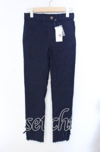 axes femme / ストライプレギンスパンツ L コン O-25-08-26-054-AX-PA-YM-ZT002