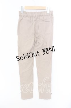 画像2: axes femme / ストライプレギンスパンツ L ライトブラウン O-25-08-26-055-AX-PA-YM-ZT257