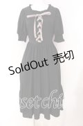 m petit by misako / AMレースアップワンピース S クロ O-25-08-26-060-LO-OP-OW-OS