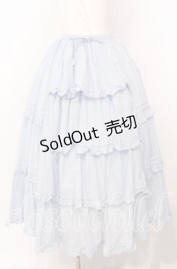 画像1: Chalmiere / クラシックコットンスカート M サックス O-25-08-26-064-LO-SK-OW-OS