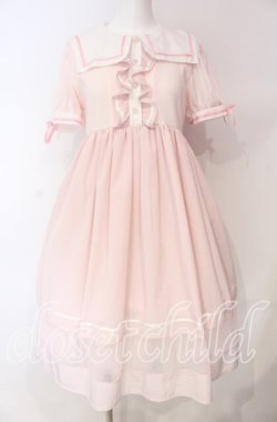 画像1: Angelic Pretty / スクエアセーラーワンピース  ピンク O-25-08-26-067-AP-OP-IG-OS