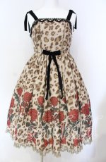画像1: Angelic Pretty / Rebecca Leopardジャンパースカート  ブラウン O-25-08-26-070-AP-OP-IG-OS (1)