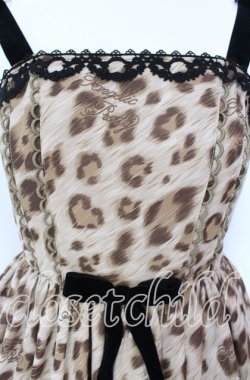 画像2: Angelic Pretty / Rebecca Leopardジャンパースカート  ブラウン O-25-08-26-070-AP-OP-IG-OS