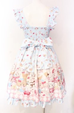画像5: axes femme kawaii / ダイナーカフェジャンパースカート  サックス O-25-08-26-072-AX-OP-IG-OS