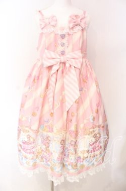 画像1: To Alice / スイーツドームジャンパースカート  ピンク O-25-08-26-073-LO-OP-IG-OS