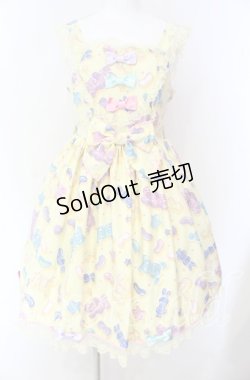 画像1: Angelic Pretty / Jelly Candy Toysハートジャンパースカート  イエロー O-25-08-26-074-AP-OP-IG-OS