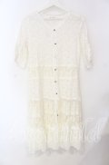 axes femme / シフォンフリルロングレースガウン M シロ O-25-08-26-008-AX-TO-YM-OS