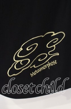 画像2: metamorphose / 【プラスサイズ】刺しゅう入り着物合わせ風ブラウス  クロ O-25-08-26-080-ME-BL-IG-OS