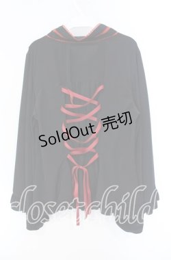 画像3: metamorphose / 【プラスサイズ】刺しゅう入り着物合わせ風ブラウス  クロ O-25-08-26-080-ME-BL-IG-OS