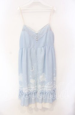 画像1: axes femme / ムーンキャットキャミワンピ M サックス O-25-08-26-083-AX-OP-OW-OS