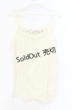 画像1: axes femme / ガーデン使いキャミソール  イエロー O-25-08-26-085-AX-TO-OW-OS