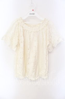 画像1: axes femme / 総レーストップス M キナリ O-25-08-26-086-AX-TO-OW-OS
