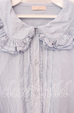 画像2: Chalmiere / クラシックコットンブラウス M サックス O-25-08-26-087-LO-BL-OW-OS