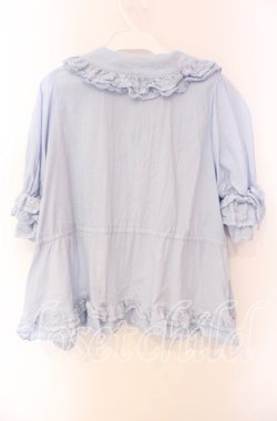 画像3: Chalmiere / クラシックコットンブラウス M サックス O-25-08-26-087-LO-BL-OW-OS