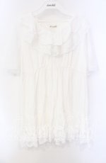 画像1: axes femme / ボリュームフリルチュニック F シロ O-25-08-26-089-AX-TO-OW-ZT510 (1)