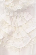 画像2: Moi-meme-Moitie / 薔薇レースストライプジャボ付きブラウス (9号) 9号 ホワイト O-25-08-26-093-MO-BL-IG-OS (2)