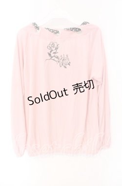 画像2: ALGONQUINS / ケージptリボン通しプルオーバー F ピンク O-25-08-26-098-AL-TO-OW-OS