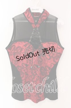 画像1: Qutie Frash / チャイナタンク  レッド×ブラック O-25-08-26-100-QU-TO-IG-OS