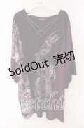 Qutie Frash / クロスドルマンBIGカットソー  パープル O-25-08-26-101-QU-TS-IG-OS