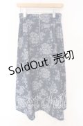 axes femme / ジップ付ブーケデニムスカート  インディゴ O-25-08-26-109-AX-SK-IG-OS