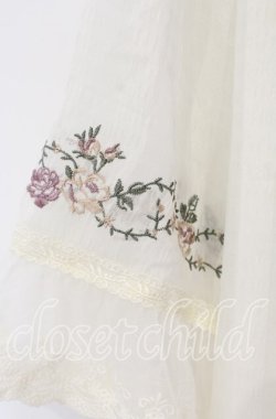 画像2: axes femme / ミュルーズ刺繍シアーガウン M オフシロ O-25-08-26-011-AX-TO-YM-OS