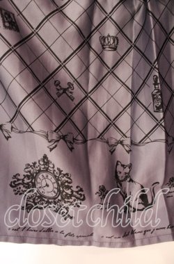 画像2: axes femme POETIQUE / チュール重ねねこ柄スカート  グレー×クロ O-25-08-26-114-AX-SK-IG-OS