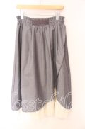 axes femme / スリット入りロングスカート  グレー×アイボリー O-25-08-26-115-AX-SK-IG-OS