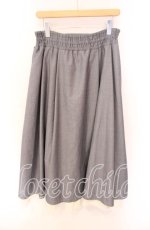 画像2: axes femme / スリット入りロングスカート  グレー×アイボリー O-25-08-26-115-AX-SK-IG-ZT510 (2)