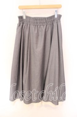 画像2: axes femme / スリット入りロングスカート  グレー×アイボリー O-25-08-26-115-AX-SK-IG-OS