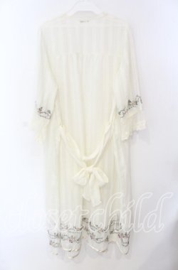 画像3: axes femme / ミュルーズ刺繍シアーガウン M オフシロ O-25-08-26-011-AX-TO-YM-OS