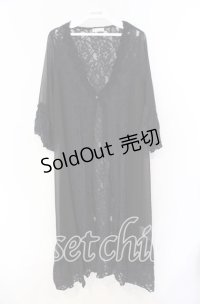axes femme / レース切り替えロングガウン M クロ O-25-08-26-012-AX-TO-YM-OS