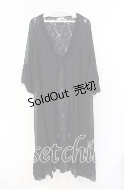 画像1: axes femme / レース切り替えロングガウン M クロ O-25-08-26-012-AX-TO-YM-OS
