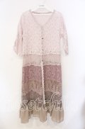 axes femme / 総レースガウンワンピース M ピンクベージュ O-25-08-26-013-AX-OP-YM-OS