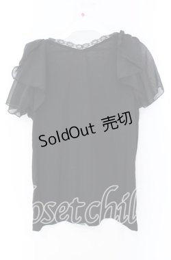 画像3: axes femme / 袖リボン蝶レース付プルオーバー M クロ O-25-08-26-014-AX-TO-YM-OS