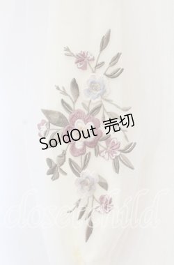 画像2: axes femme / 花刺繍チュール袖七分袖プルオーバー F シロ O-25-08-26-016-AX-TO-YM-OS