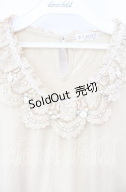 画像2: axes femme / バラ付レース襟タンク M クリーム O-25-08-26-018-AX-TO-YM-OS