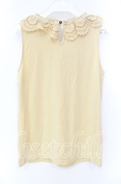 画像3: axes femme / バラ付レース襟タンク M クリーム O-25-08-26-018-AX-TO-YM-OS