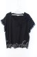 画像1: axes femme / フラワーレーススクエアTシャツ M クロ O-25-08-26-019-AX-TO-YM-OS (1)