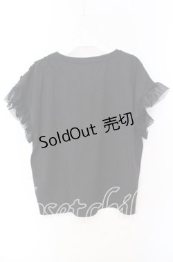 画像3: axes femme / フラワーレーススクエアTシャツ M クロ O-25-08-26-019-AX-TO-YM-OS