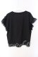 画像3: axes femme / フラワーレーススクエアTシャツ M クロ O-25-08-26-019-AX-TO-YM-OS (3)