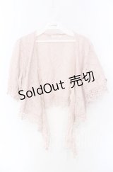 axes femme / 花総レースボレロ M ピンク O-25-08-26-020-AX-TO-YM-OS
